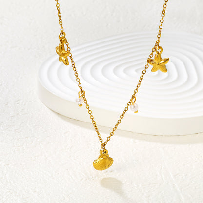 Wholesale Waterproof PVD Gold Butterfly Charm Dainty Necklace