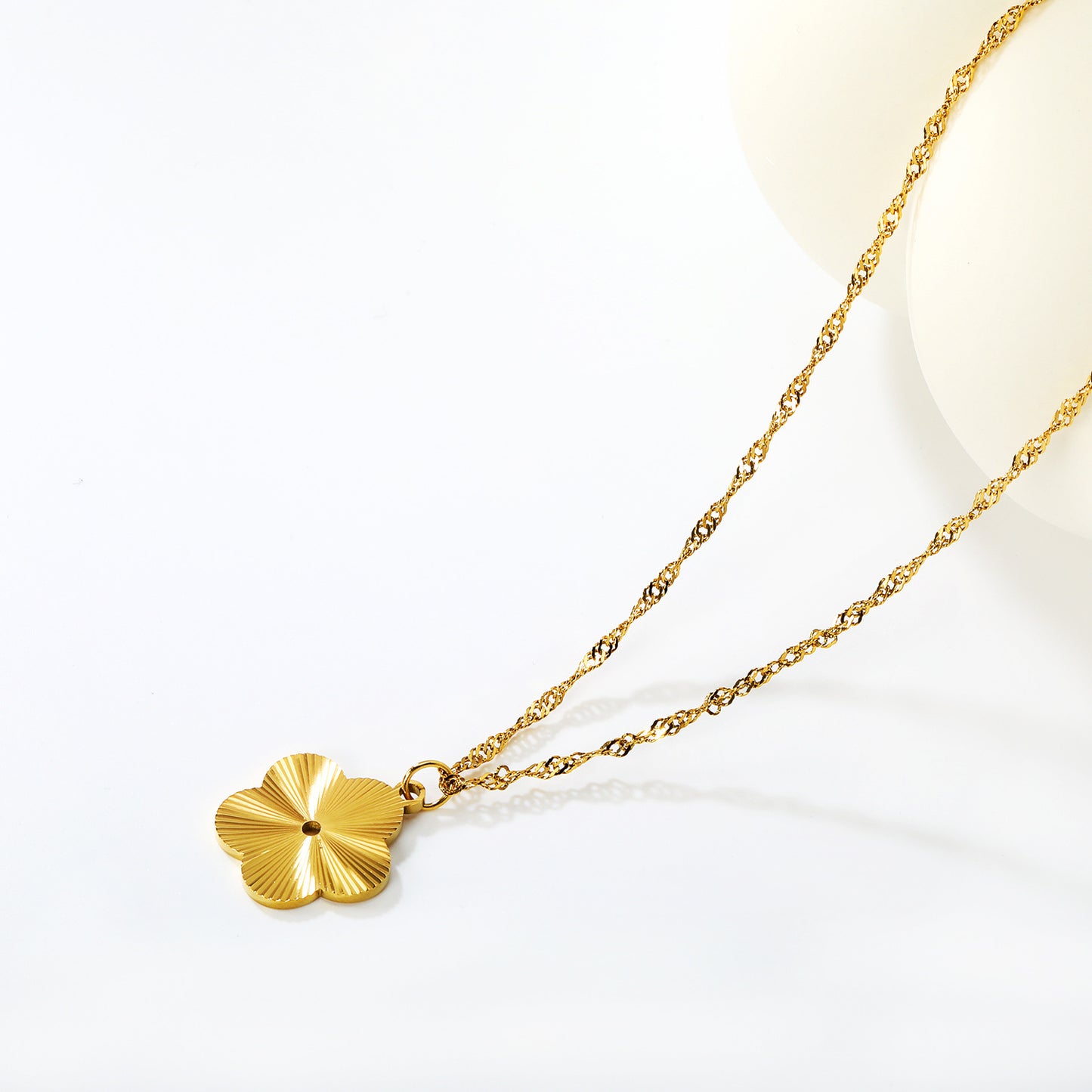 304L Stainless Steel Lucky Clover Pendant Necklace Bulk Supplier