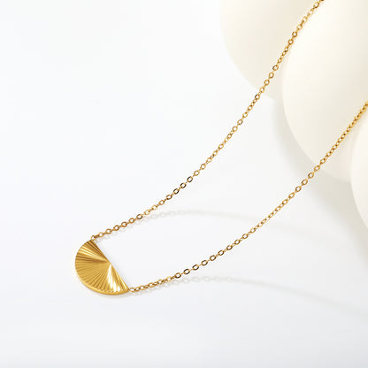 304L Stainless Steel Semicircle Pendant Necklace Bulk Price