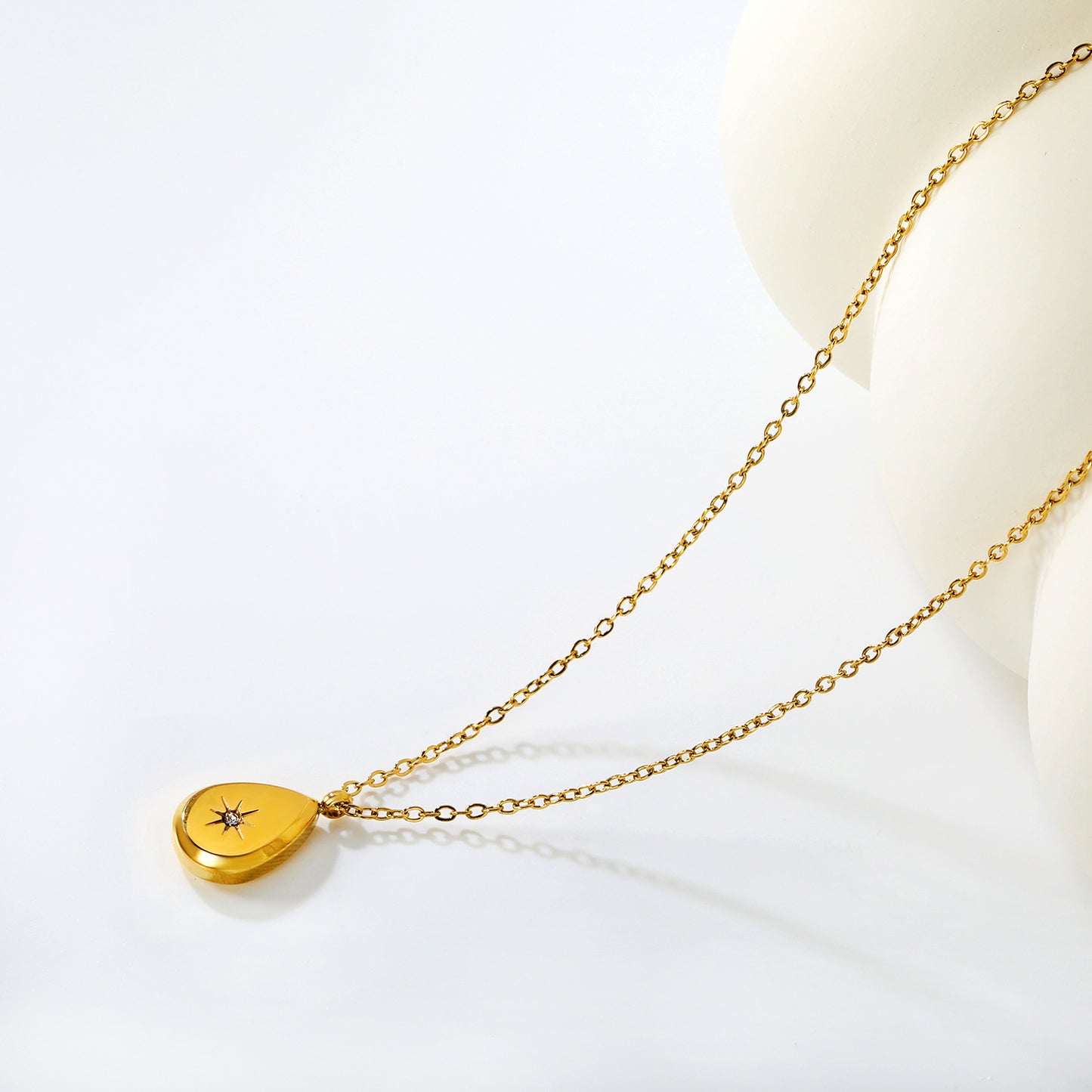 Custom 304L Stainless Steel Necklace Star Teardrop Jewelry Factory