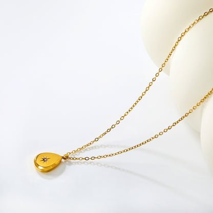 Custom 304L Stainless Steel Necklace Star Teardrop Jewelry Factory
