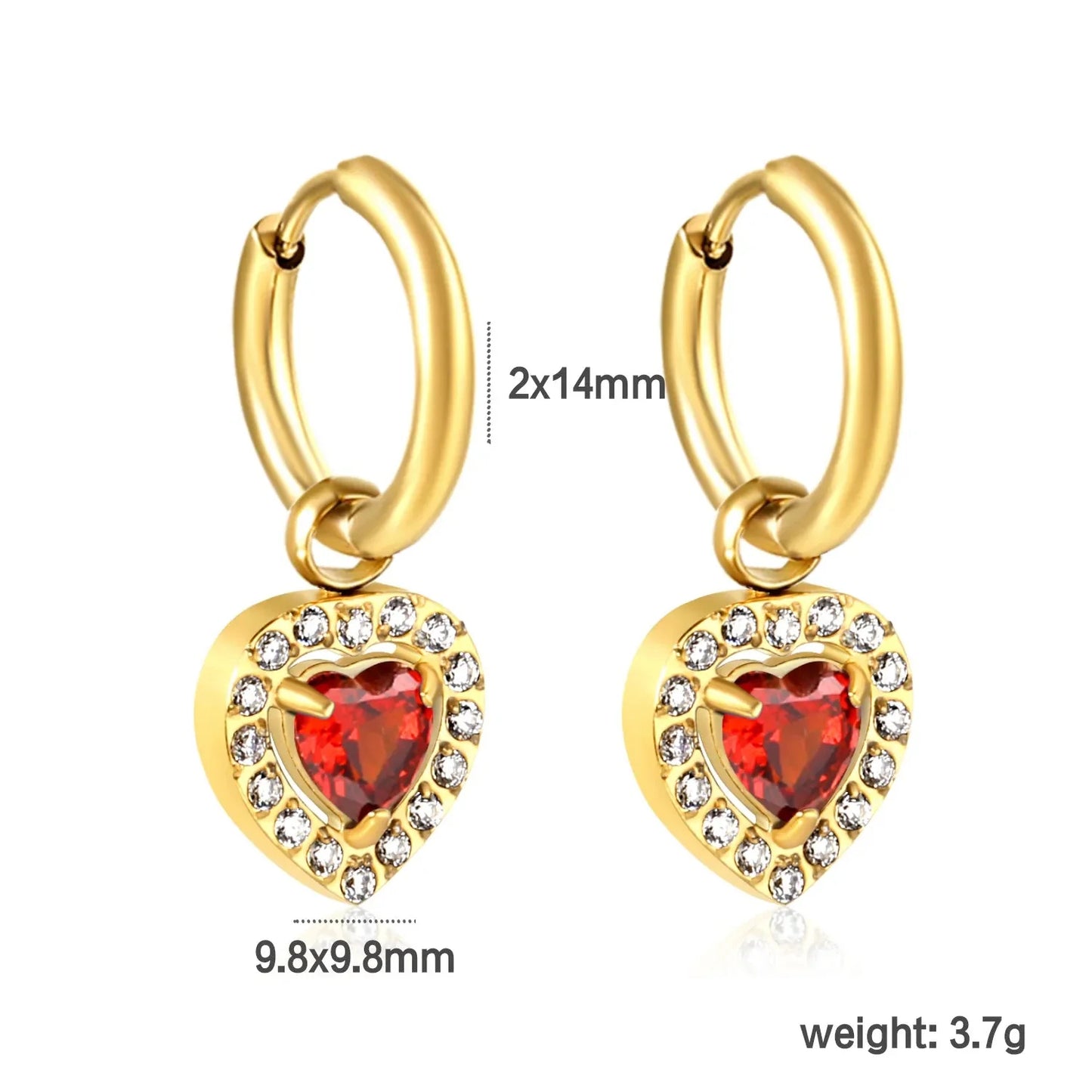 Bulk 304L Stainless Steel Heart Halo Hoops | Romantic Jewelry Factory
