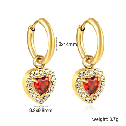 Bulk 304L Stainless Steel Heart Halo Hoops | Romantic Jewelry Factory