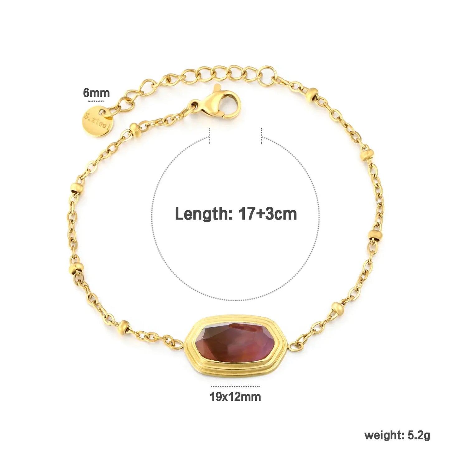 304L Stainless Steel Bracelet Manufacturer - Gradient Stone Beaded