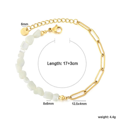304L Stainless Steel Spliced Stone Bracelet Manufacturer Supply