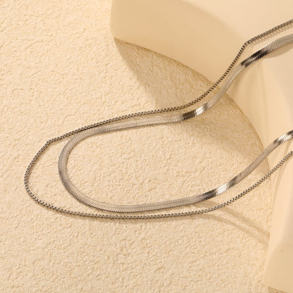 Wholesale Waterproof Silver Triple-Layered Snake Bone Chain