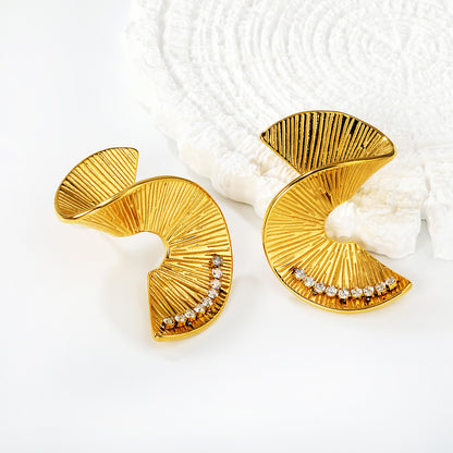 Wholesale Stainless Steel Statement Spiral Earrings | Retro Bulk