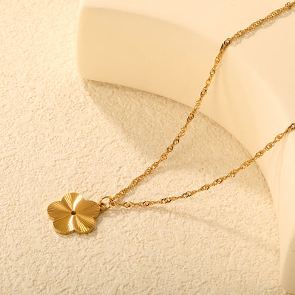 304L Stainless Steel Lucky Clover Pendant Necklace Bulk Supplier