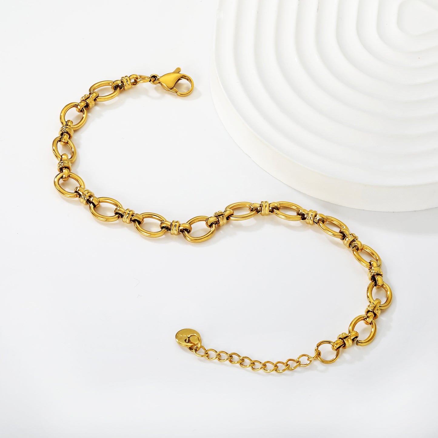 Wholesale Dainty Cable Chain Bracelet | Thin Gold Plated Adjustable Everyday