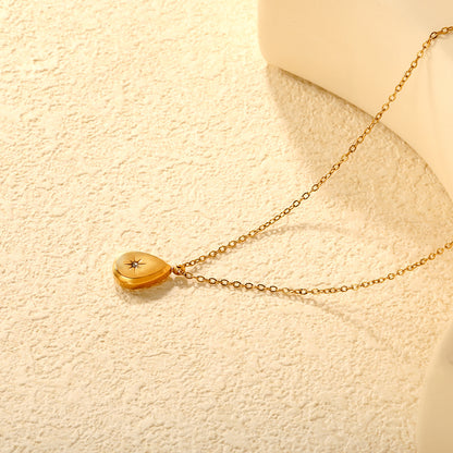 Custom 304L Stainless Steel Necklace Star Teardrop Jewelry Factory