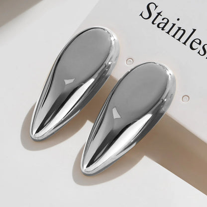 Wholesale Waterproof PVD Gold/Silver Contoured Teardrop Studs