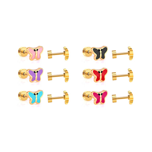 Wholesale Pastel Heart Studs Soft Romance