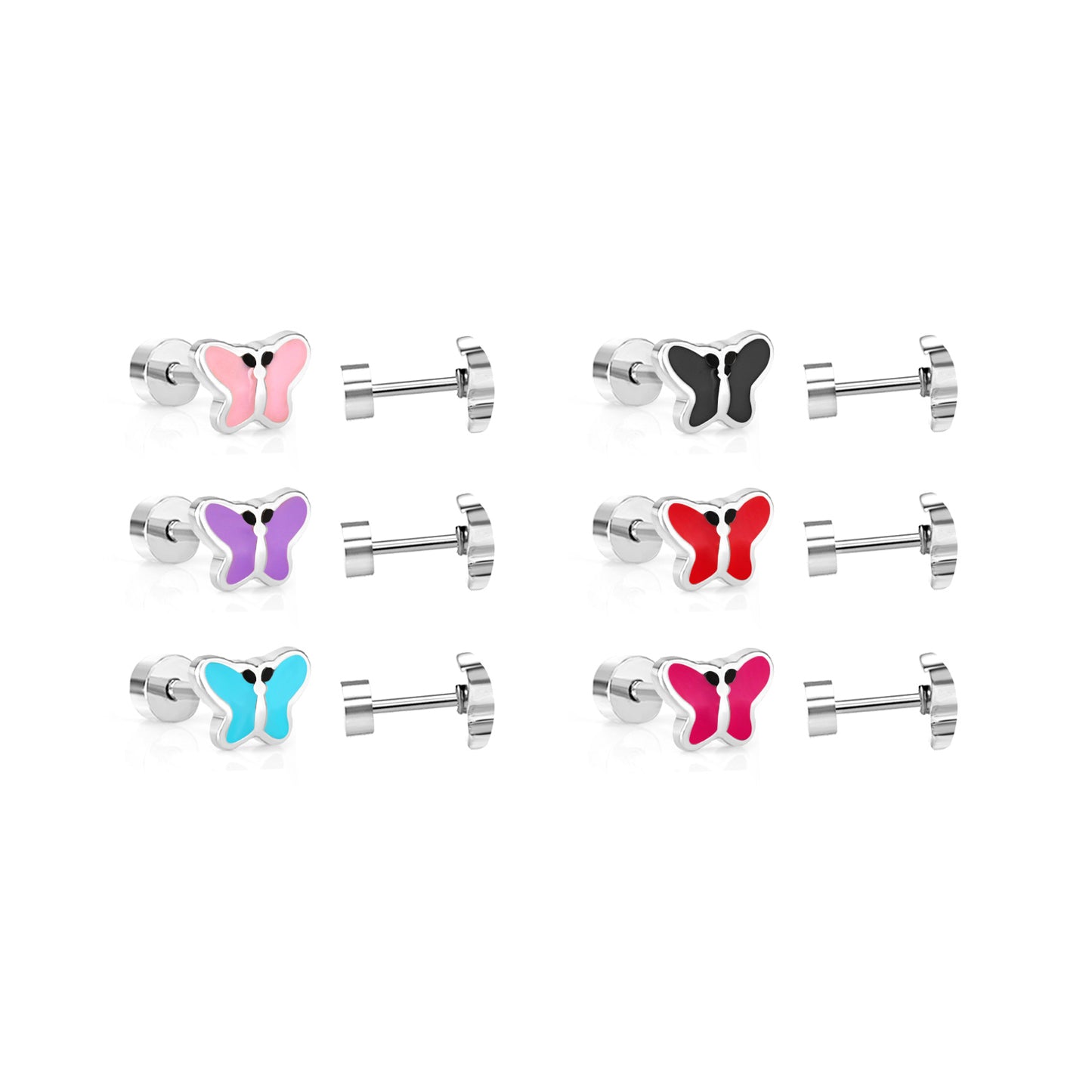 Wholesale Pastel Heart Studs Soft Romance