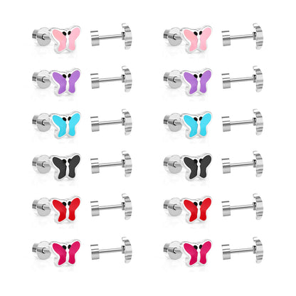 Wholesale Pastel Heart Studs Soft Romance