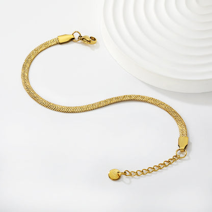 Wholesale Waterproof PVD Gold Relief-Textured Dense Snake Chain