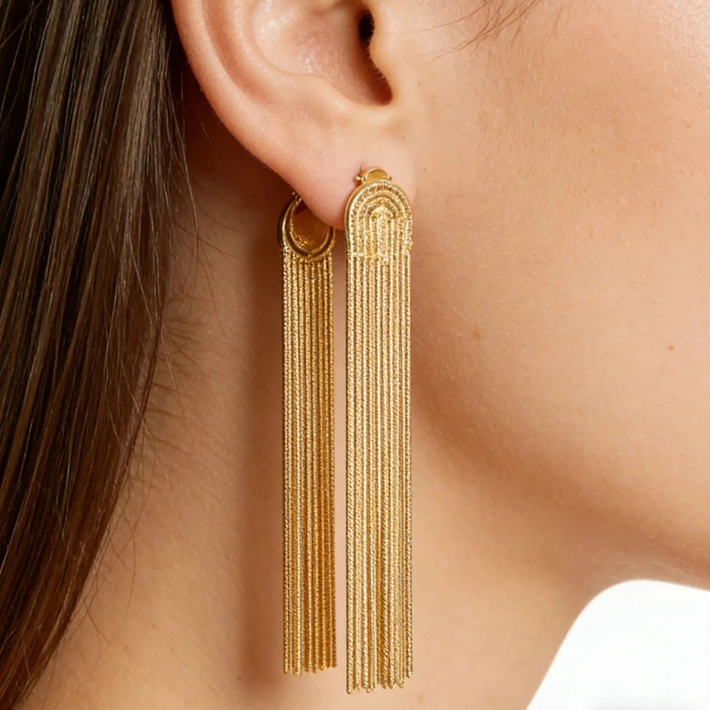 Wholesale Stainless Steel Tassel Earrings | 70mm Snake Chain Bulk