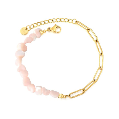 304L Stainless Steel Spliced Stone Bracelet Manufacturer Supply