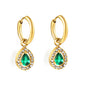 304L Stainless Steel Teardrop Zircon Earrings Wholesale | Bulk Gold