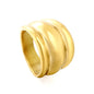 Factory 304L Steel Two-Tone Ring Three-Tier Dome Band for Men Women
