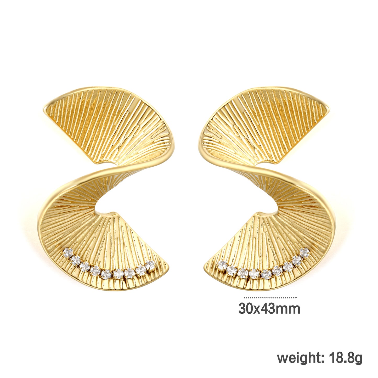 Wholesale Stainless Steel Statement Spiral Earrings | Retro Bulk