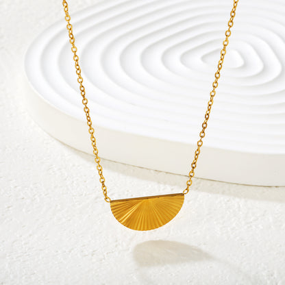304L Stainless Steel Semicircle Pendant Necklace Bulk Price