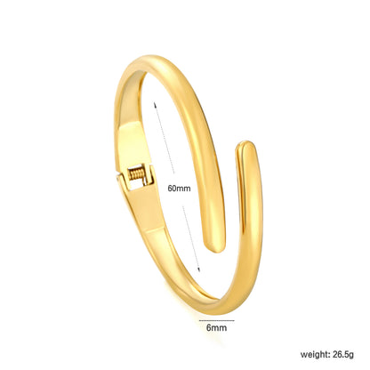 Wholesale 304L Stainless Steel Cross-over Bangle with Spring