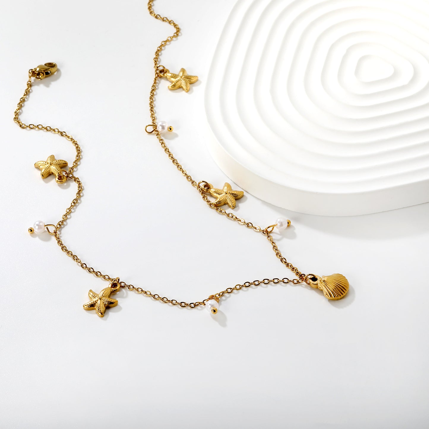 Wholesale Waterproof PVD Gold Butterfly Charm Dainty Necklace