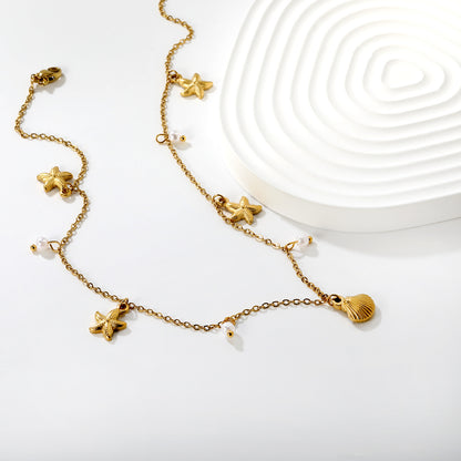 Wholesale Waterproof PVD Gold Butterfly Charm Dainty Necklace