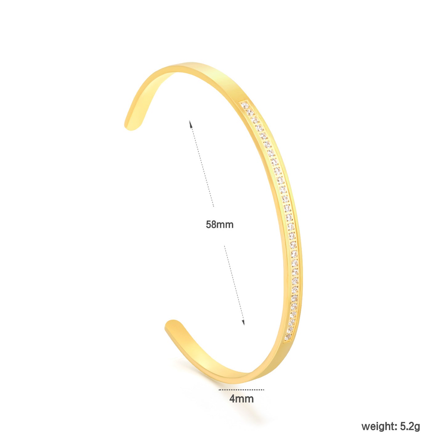 Bulk PVD Gold Bold Double-Layer Wide Domed Open Bangle