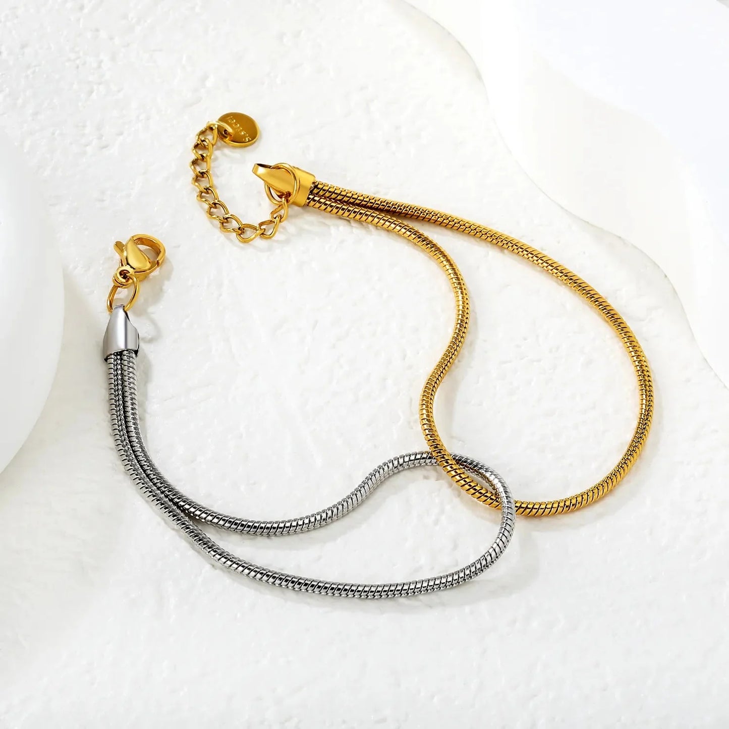 Minimalist 304L Stainless Steel Snake Bracelet | Daily Essentials