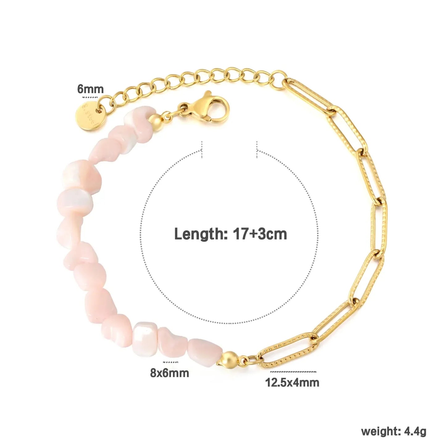 304L Stainless Steel Spliced Stone Bracelet Manufacturer Supply