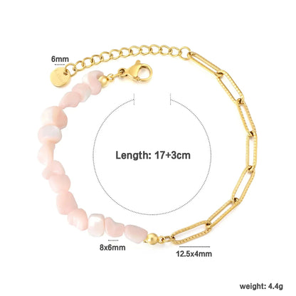 304L Stainless Steel Spliced Stone Bracelet Manufacturer Supply