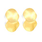 Stainless Steel Earrings | Double Circle Irregular Studs