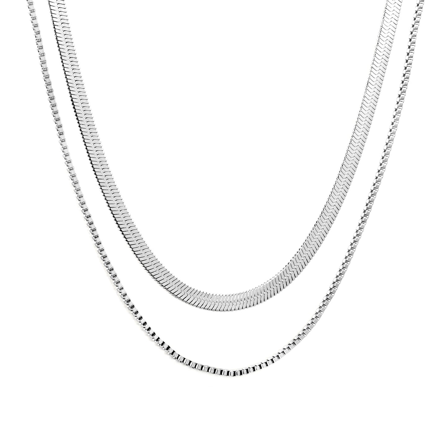 Wholesale Waterproof Silver Triple-Layered Snake Bone Chain