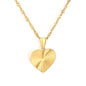 304L Stainless Steel Sunburst Heart Necklace Bulk Jewelry