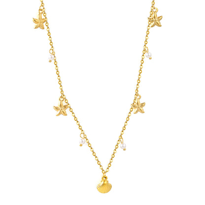 Wholesale Waterproof PVD Gold Butterfly Charm Dainty Necklace