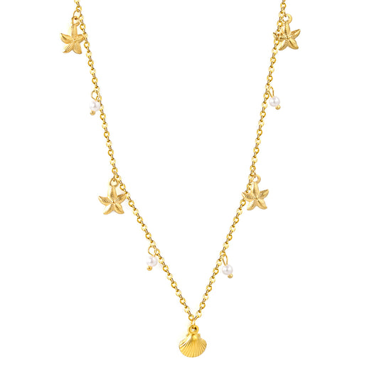 Wholesale Waterproof PVD Gold Butterfly Charm Dainty Necklace