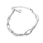 304L Stainless Steel Braided Bracelet | Silver Snake Chain