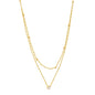 Minimalist Double-Layer Dainty Chain Necklace Stainless Steel Non-Tarnish