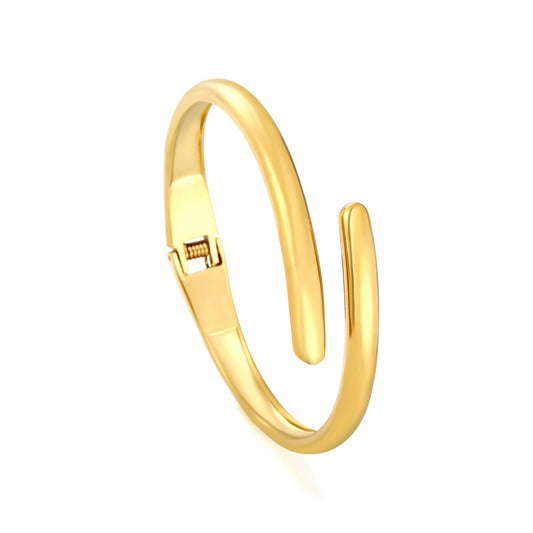 Wholesale 304L Stainless Steel Cross-over Bangle with Spring