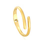 Wholesale 304L Stainless Steel Cross-over Bangle with Spring