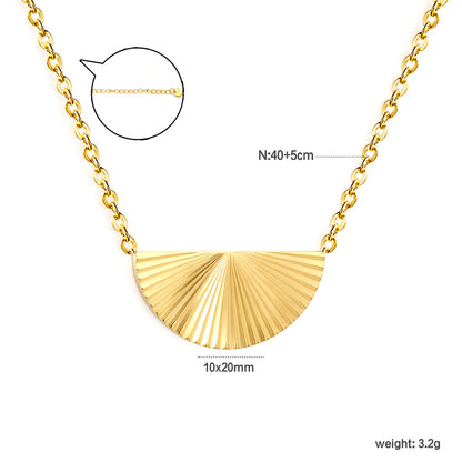 304L Stainless Steel Semicircle Pendant Necklace Bulk Price