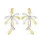 Wholesale Waterproof PVD Gold/Silver Sculpted Palm Tree Studs