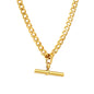 Bulk PVD Gold Industrial Sculpted OT-Clasp Cuban Necklace