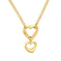 Cool Style 304L Stainless Steel Heart Cuban Necklace