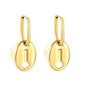 Bulk PVD Gold Charm Hoop Earrings Waterproof
