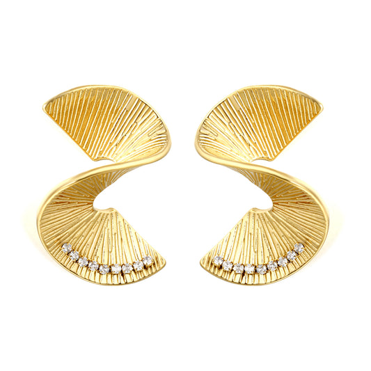 Wholesale Stainless Steel Statement Spiral Earrings | Retro Bulk