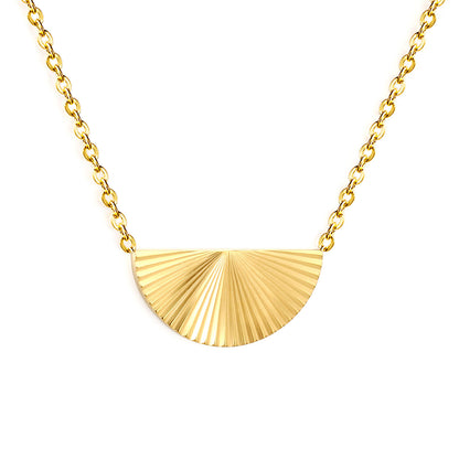304L Stainless Steel Semicircle Pendant Necklace Bulk Price