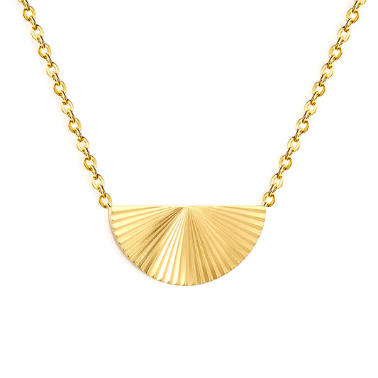 304L Stainless Steel Semicircle Pendant Necklace Bulk Price