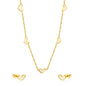 Wholesale Waterproof PVD Gold Sculpted Heart Motif Jewelry Set